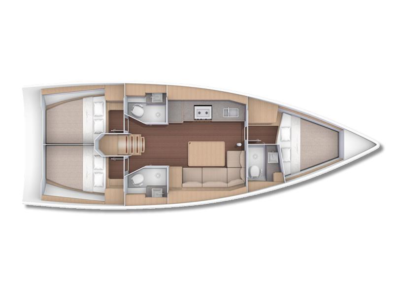 Book yachts online - sailboat - Dufour 390 Grand Large - Klara - rent