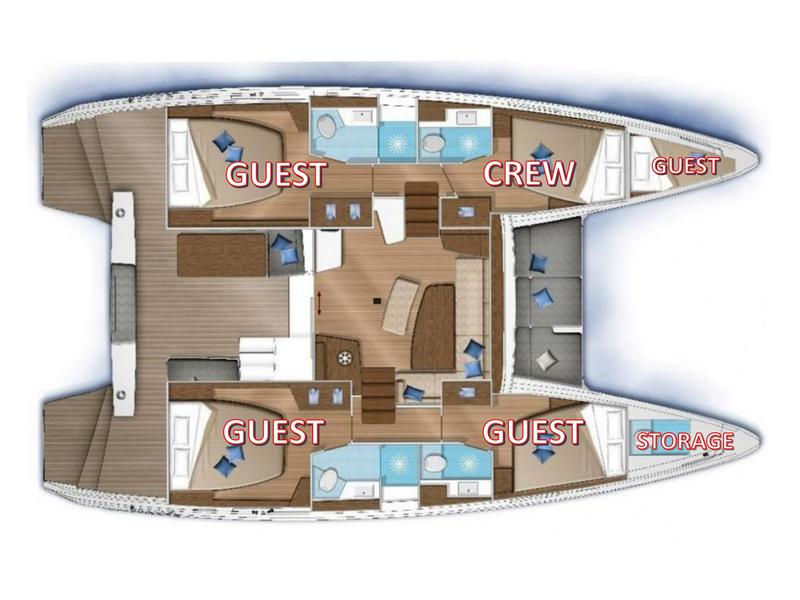 Book yachts online - catamaran - Lagoon 42 - AURA  - rent