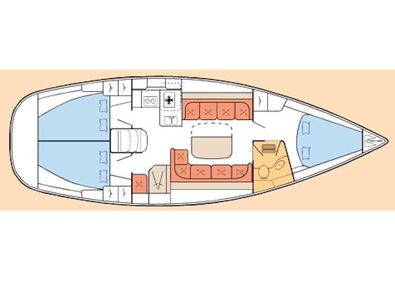 Book yachts online - sailboat - Bavaria 37 Cruiser - Big Blue Horizon - rent