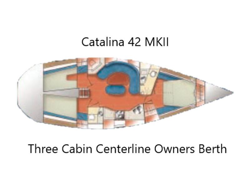 Book yachts online - sailboat - Catalina 42 - Totus Tuus - rent