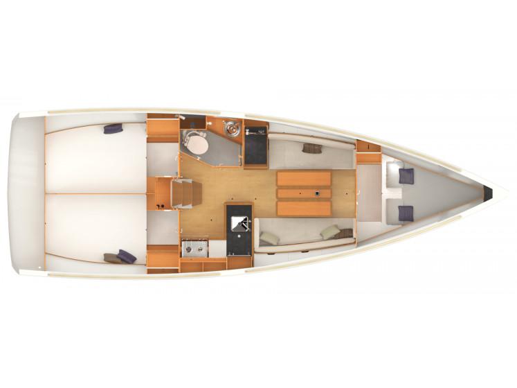 Book yachts online - sailboat - Sun Odyssey 349 - Aida - rent
