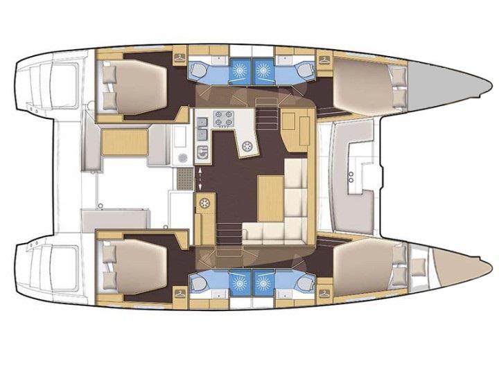 Book yachts online - catamaran - Lagoon 450 Sport - Gecko - rent