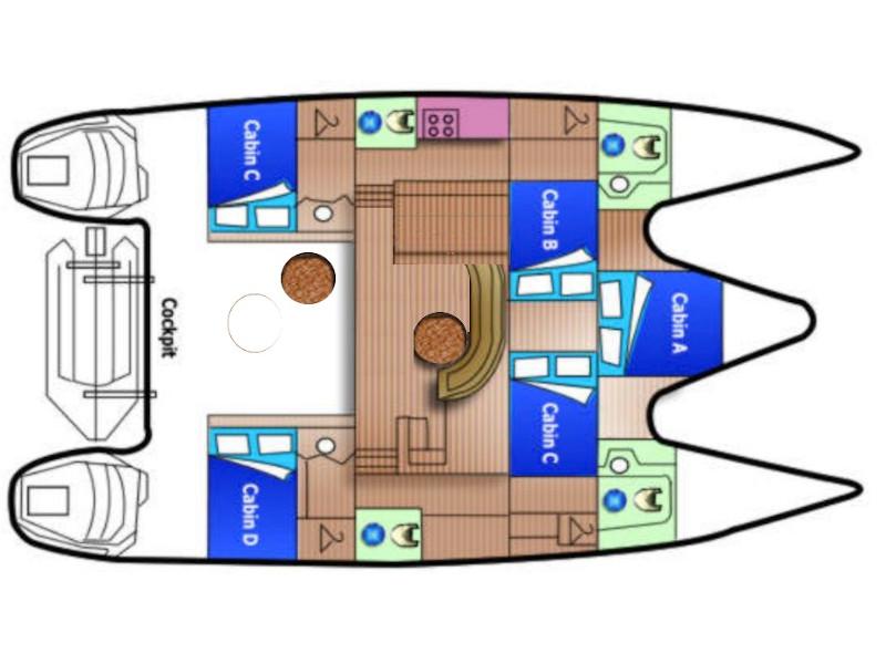 Book yachts online - catamaran - Privilege 45 - Laura - rent