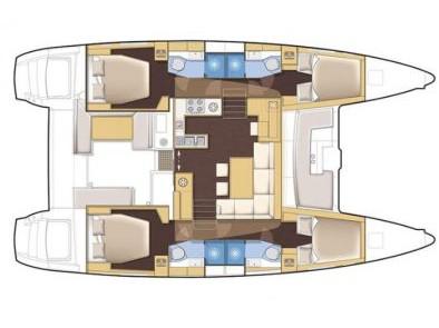 Book yachts online - catamaran - Lagoon 450  Fly - Black Duck - rent