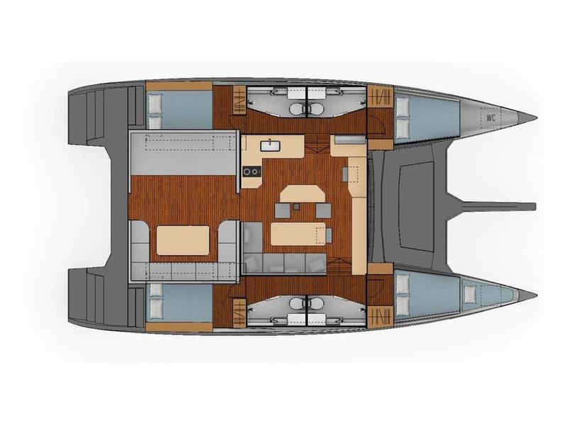 Book yachts online - catamaran - Luna 49 - Katamaran Red - rent