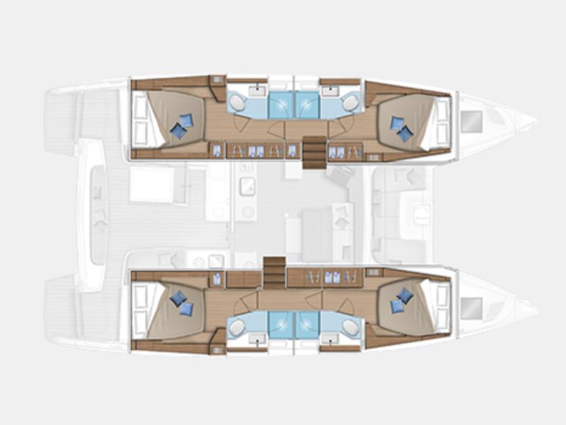 Book yachts online - catamaran - Lagoon 46 - Karamel - rent