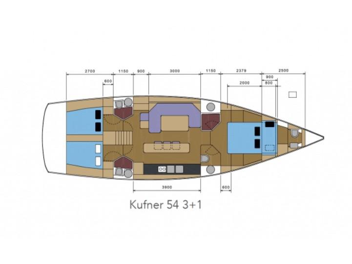 Book yachts online - sailboat - D&amp;D Kufner 54 Univerzum 4 cabins - Julu - rent