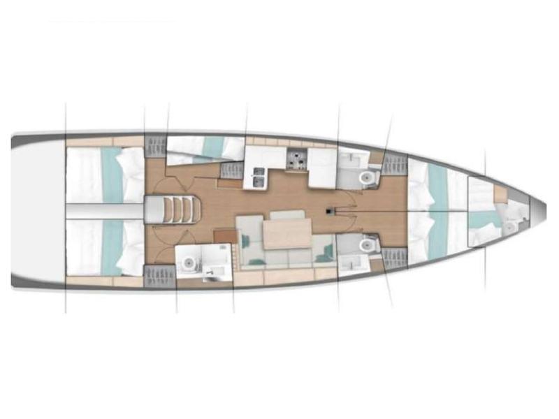 Book yachts online - sailboat - Sun Odyssey 490 - Evita - rent