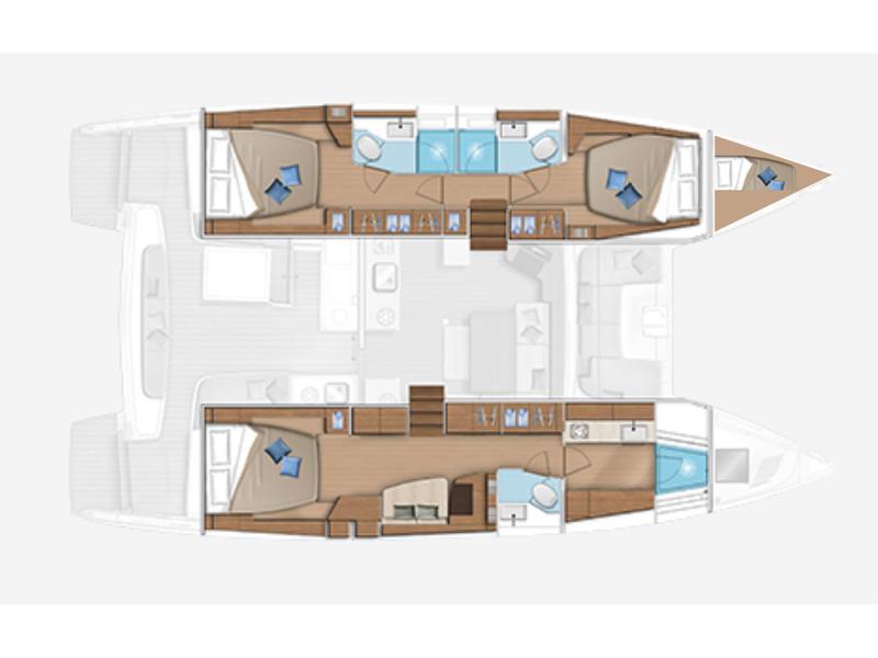Book yachts online - catamaran - Lagoon 46 owner version - GOOD MOOD - rent