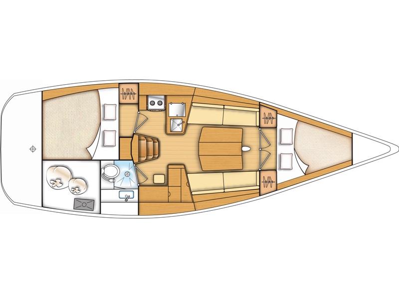 Book yachts online - sailboat - Beneteau First 35 - MINERVA - rent