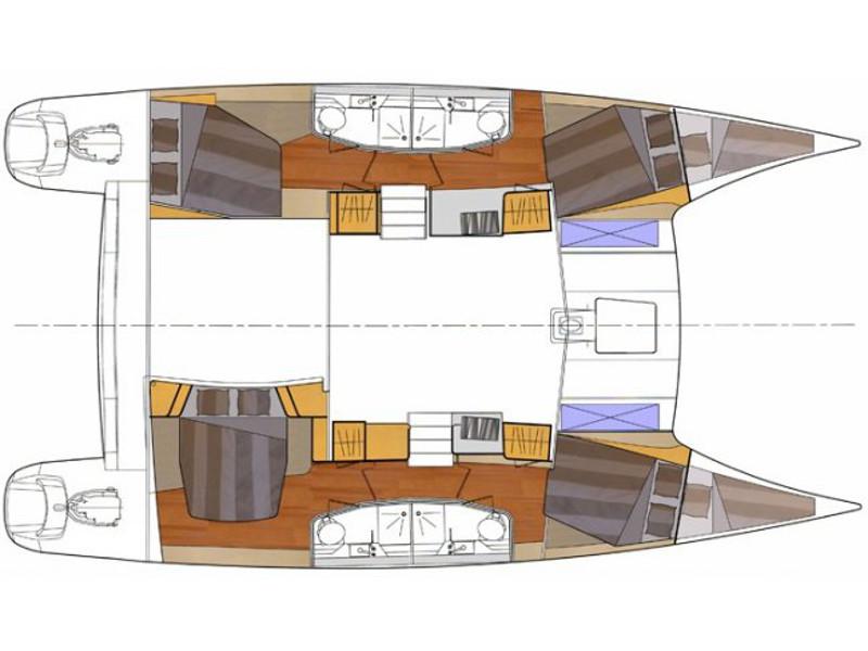 Book yachts online - catamaran - Orana 44 Quatuor - Caria - rent