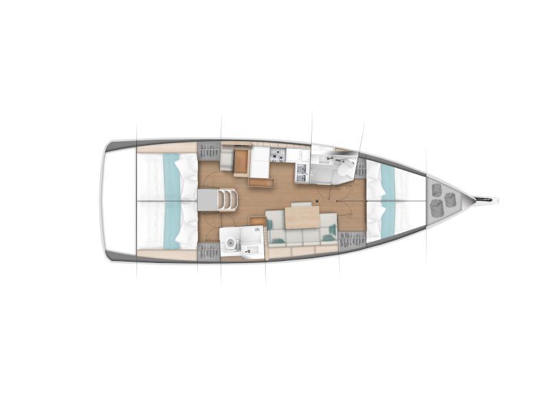 Book yachts online - sailboat - Sun Odyssey 440 - KOS 440.1 - rent