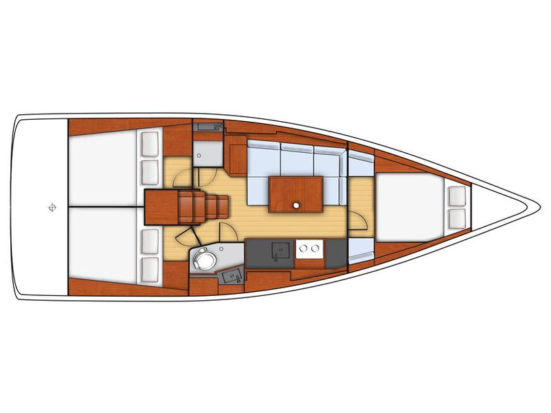 Book yachts online - sailboat - Oceanis 38 - KOS 38.1 - rent
