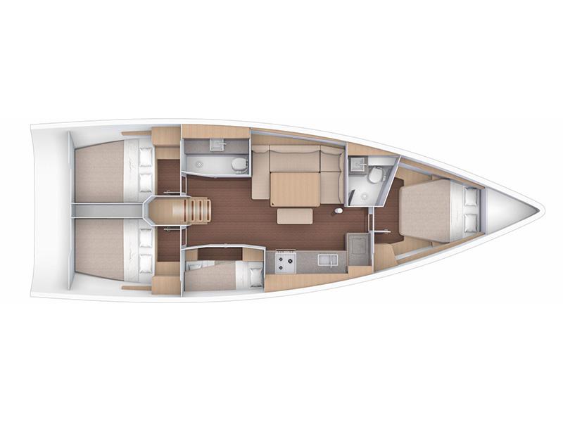 Book yachts online - sailboat - Dufour 430 GL - FREYA - rent