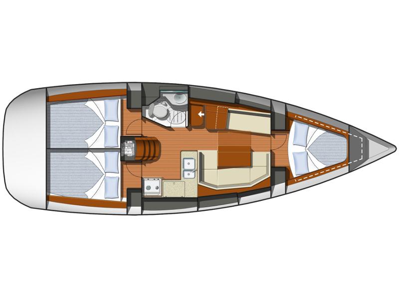 Book yachts online - sailboat - SUN ODYSSEY 36i - SEDNA - rent