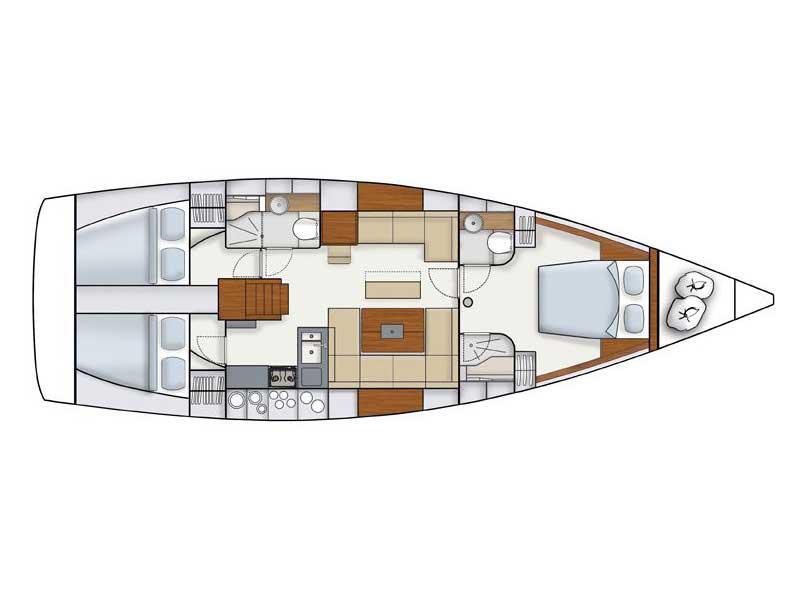 Book yachts online - sailboat - Hanse 445 - Luna dei Mari - rent