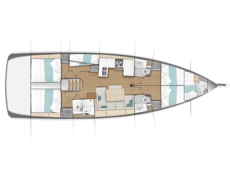 Book yachts online - sailboat - Sun Odyssey 490 - Aqua Fun - rent
