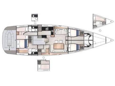 Book yachts online - sailboat - Jeanneau 65 - Uranos - rent