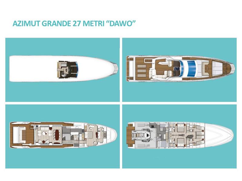 Book yachts online - motorboat - Azimut Grande 27 Metri - Dawo - rent