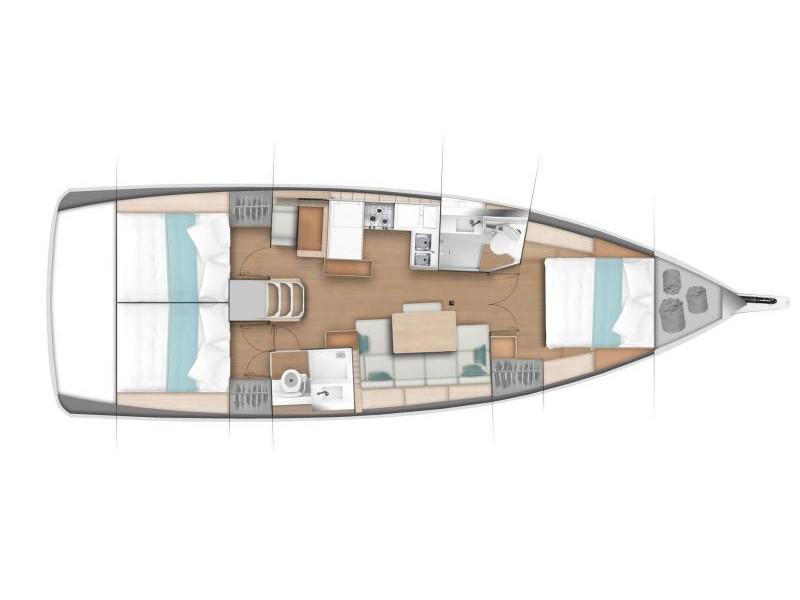 Book yachts online - sailboat - Sun Odyssey 440 - No name - rent