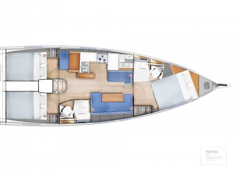 Book yachts online - sailboat - Sun Odyssey 410 - Midnight Kiss - rent