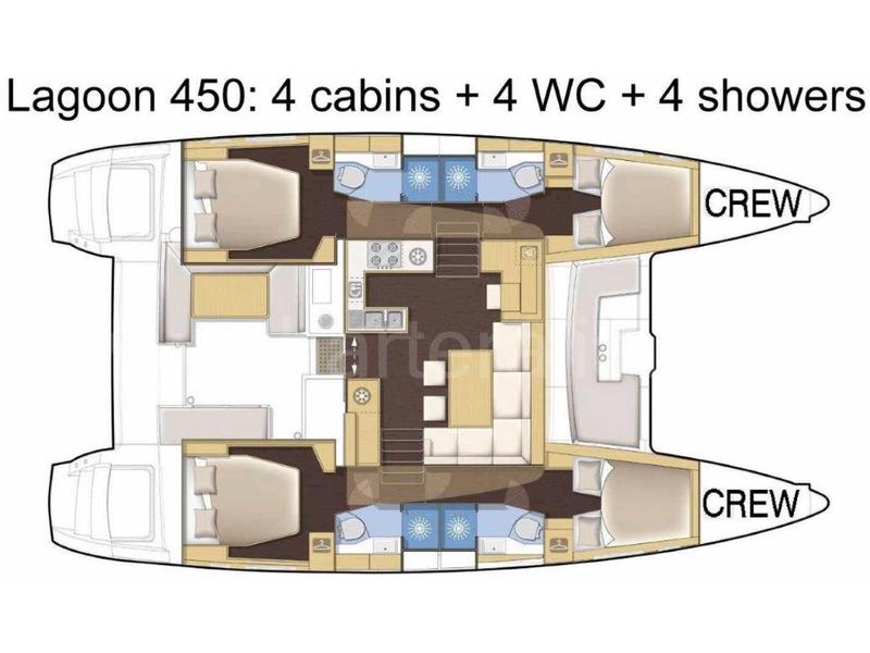 Book yachts online - catamaran - Lagoon 450 F - Irida VI - rent