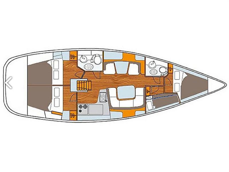 Book yachts online - sailboat - Sun Odyssey 43DS - GABRIJELA II - rent
