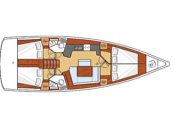 Book yachts online - sailboat - Oceanis 45 - Atlantica - rent
