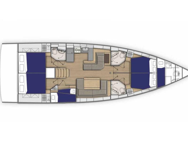 Book yachts online - sailboat - Sunsail 51.1 - Sunsail 51.1 (2018) - rent