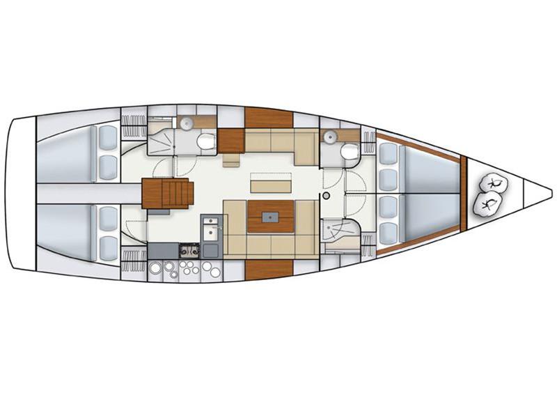 Book yachts online - sailboat - Hanse 445 - 4 cabin - Draco - rent