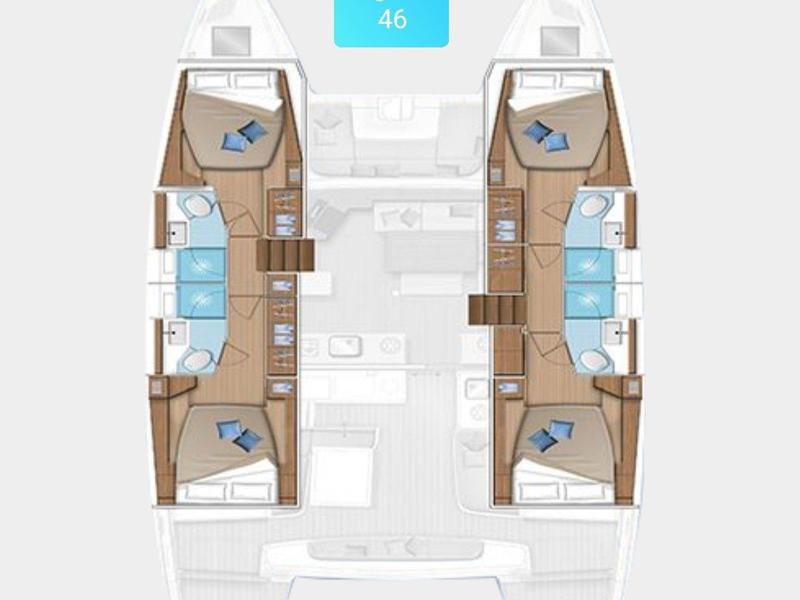 Book yachts online - catamaran - Lagoon 46 - Calipso - rent
