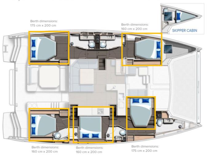 Book yachts online - catamaran - Leopard 50 - LADY AMANDA - rent
