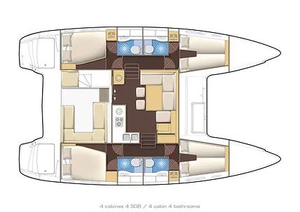 Book yachts online - catamaran - Lagoon 400 - Cavale - rent