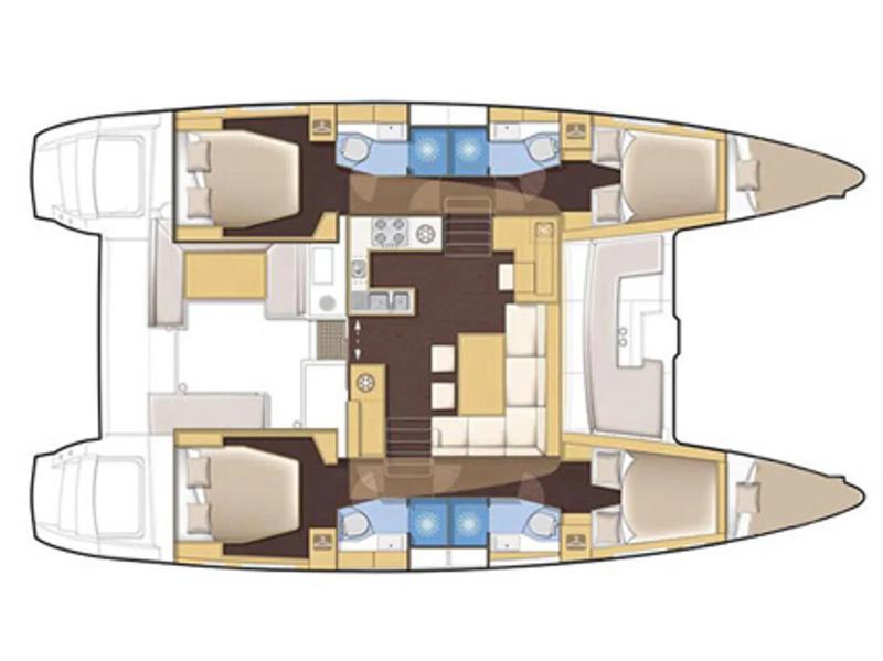 Book yachts online - catamaran - Lagoon 450 - La Leutenente - rent