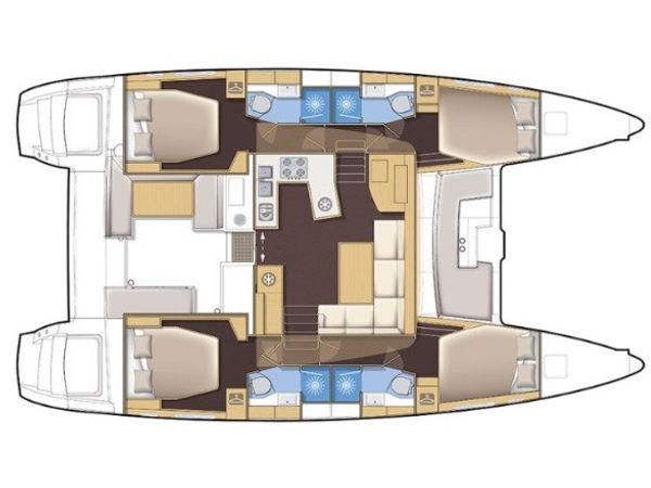 Book yachts online - catamaran - Lagoon 450  Flybridge - SILICIA  - rent