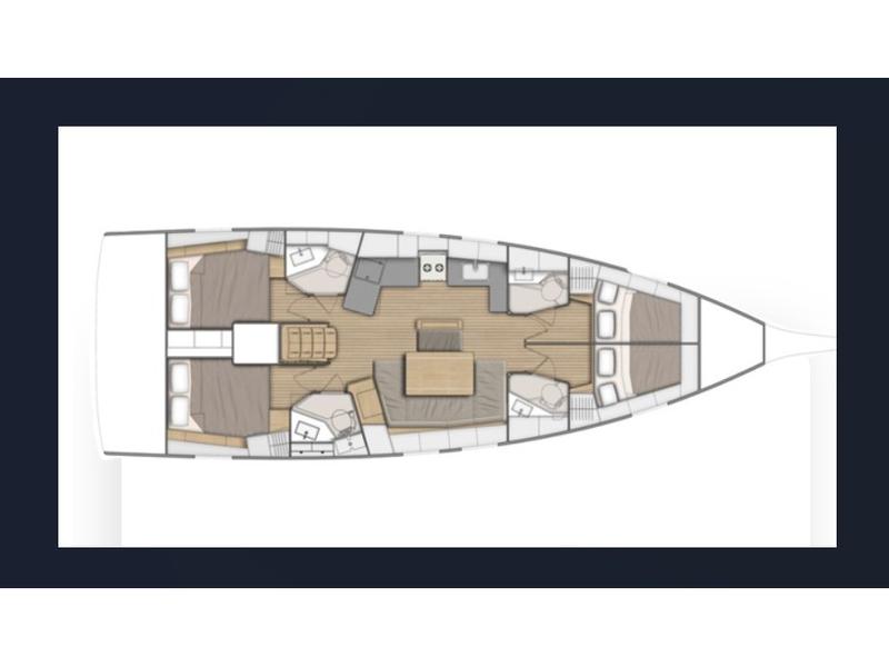 Book yachts online - sailboat - Oceanis 46.1 - 4 cabins - Goldeneye - rent
